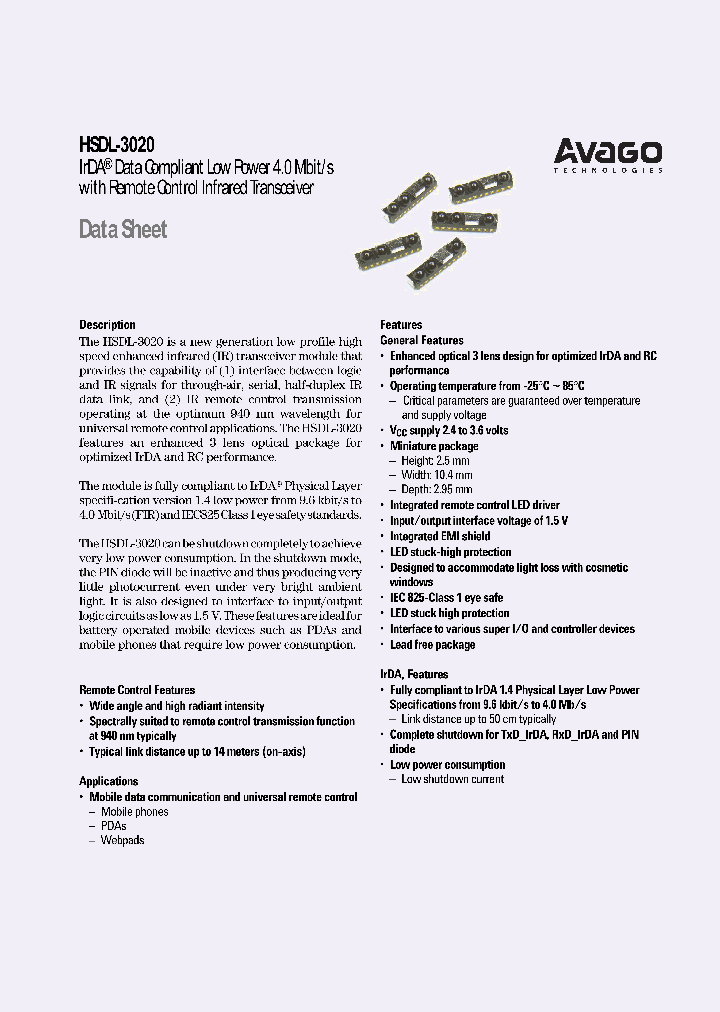 HSDL-3020_831038.PDF Datasheet