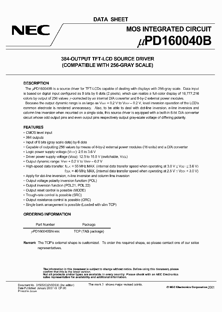 UPD160040BN-XXX_1473105.PDF Datasheet