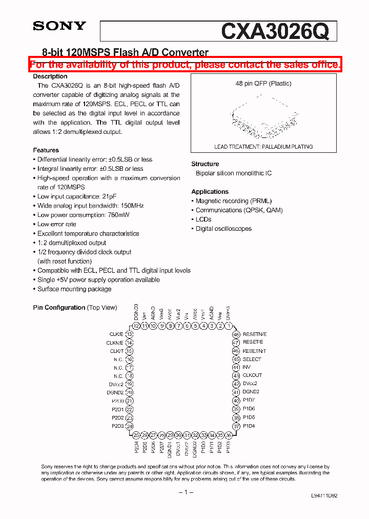 CXA3026Q_1475920.PDF Datasheet