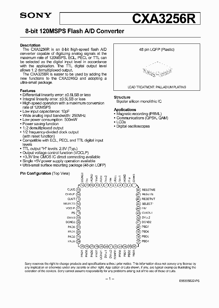 CXA3256R_1475922.PDF Datasheet