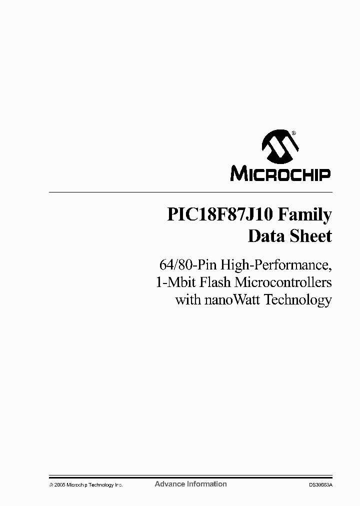 PIC18F86J15IPTQTP_837322.PDF Datasheet