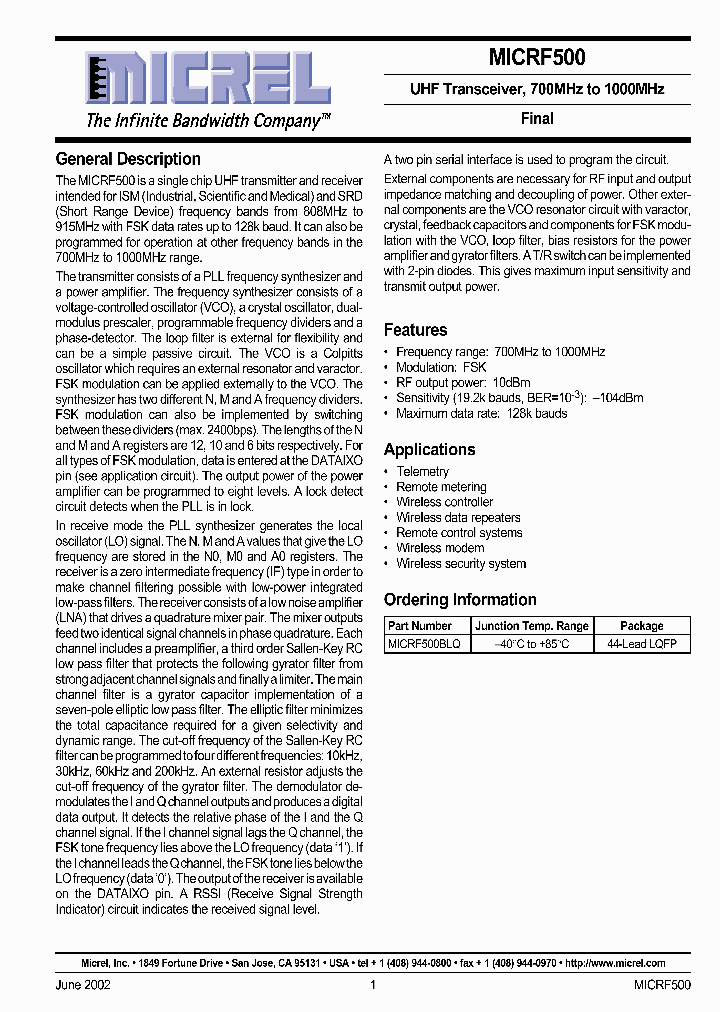 MICRF500_1484436.PDF Datasheet
