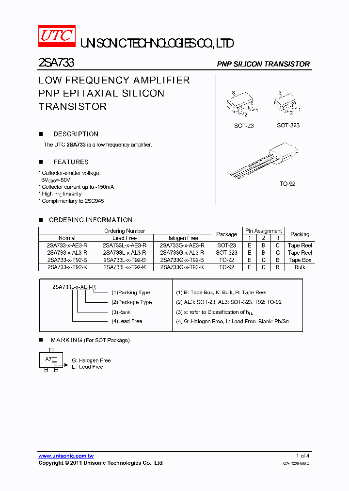 2SA733G-X-AE3-R_1487084.PDF Datasheet