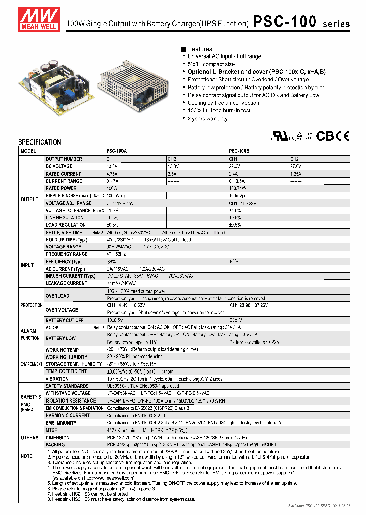 PSC-100A_1490127.PDF Datasheet