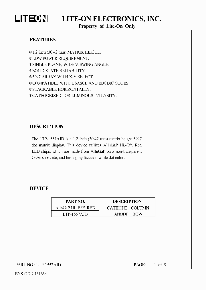 LTP-1557AJD_1493875.PDF Datasheet