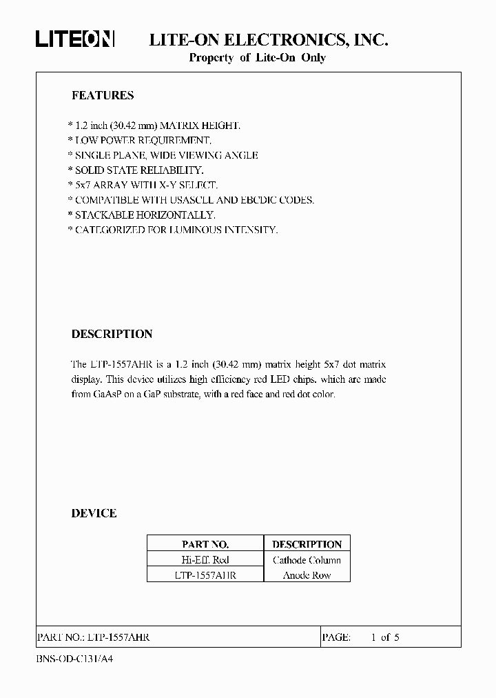 LTP-1557AHR_1493874.PDF Datasheet