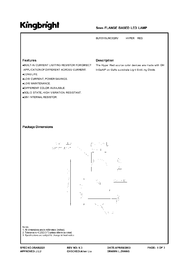 BLF051SURCE28V_844580.PDF Datasheet