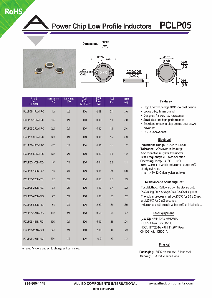 PCLP05-220M-RC_1495696.PDF Datasheet