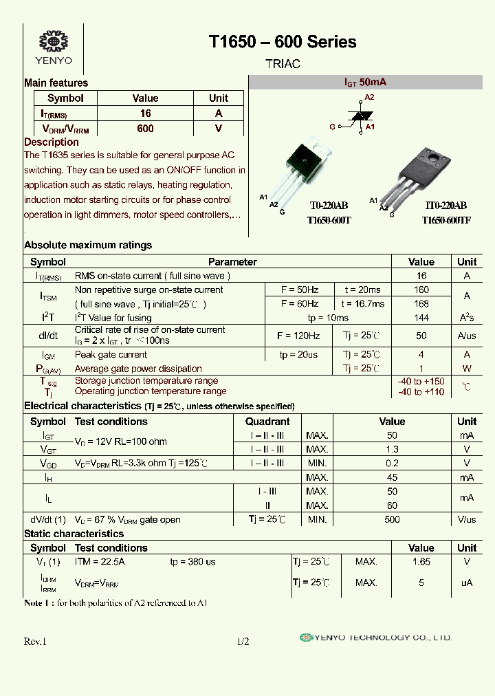 T1650-600_1498330.PDF Datasheet