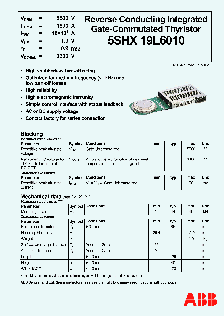 5SHX19L6010_1500731.PDF Datasheet