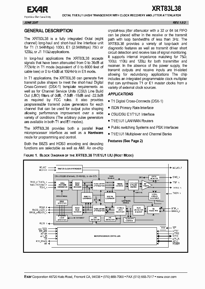 XRT83L3807_1506934.PDF Datasheet