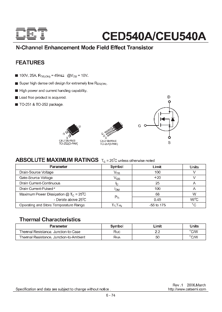 CEU540A_1507988.PDF Datasheet
