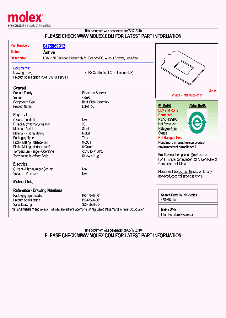 47596-9913_1509946.PDF Datasheet