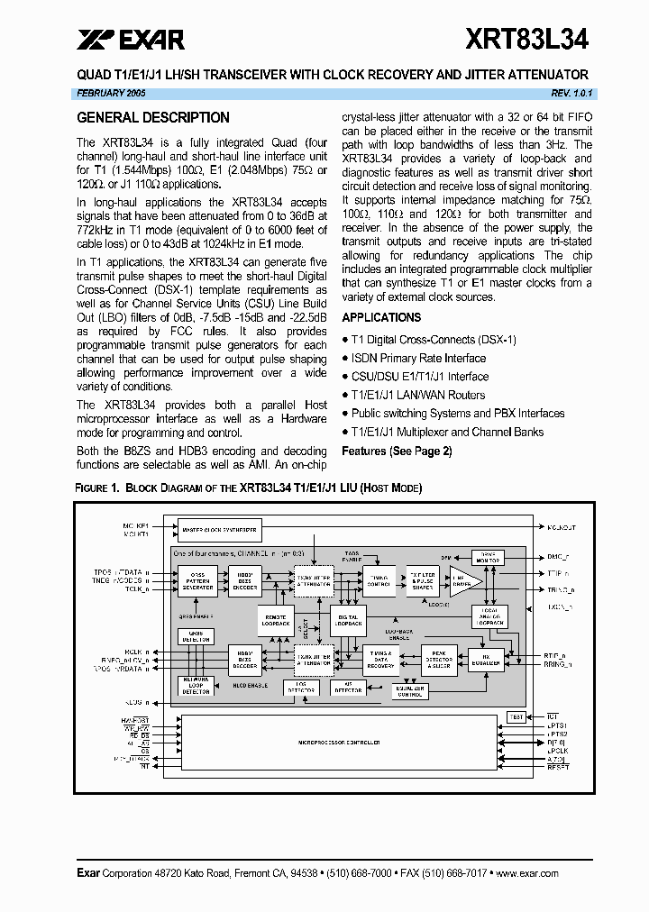 XRT83L3405_1506931.PDF Datasheet