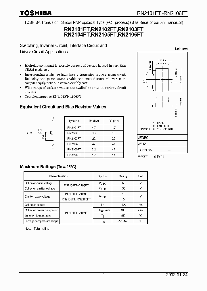RN2103FT_1520314.PDF Datasheet