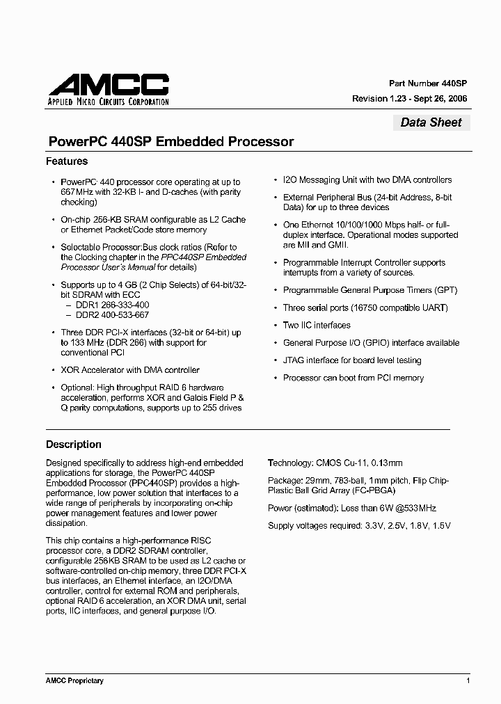 PPC440SP-RFC533C_854915.PDF Datasheet