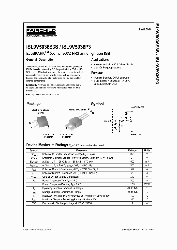 ISL9V5036S3S_1520706.PDF Datasheet