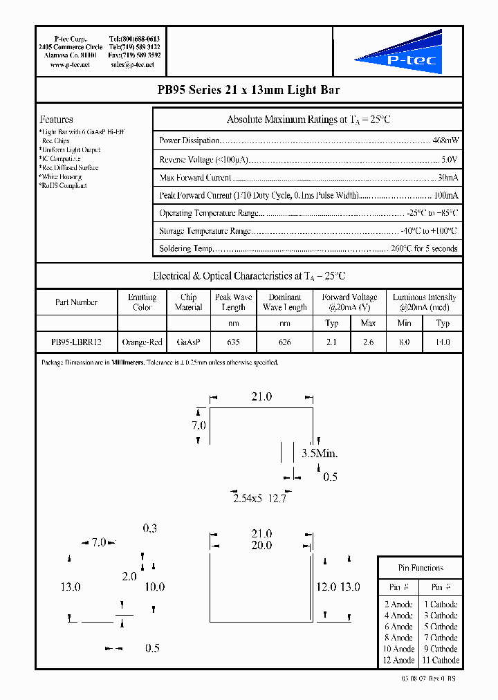 PB95-LBRR12_1515530.PDF Datasheet