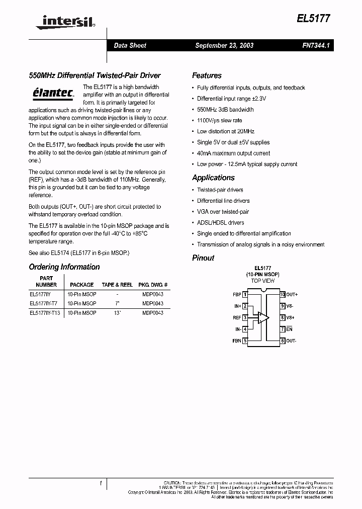 EL5177_1521815.PDF Datasheet
