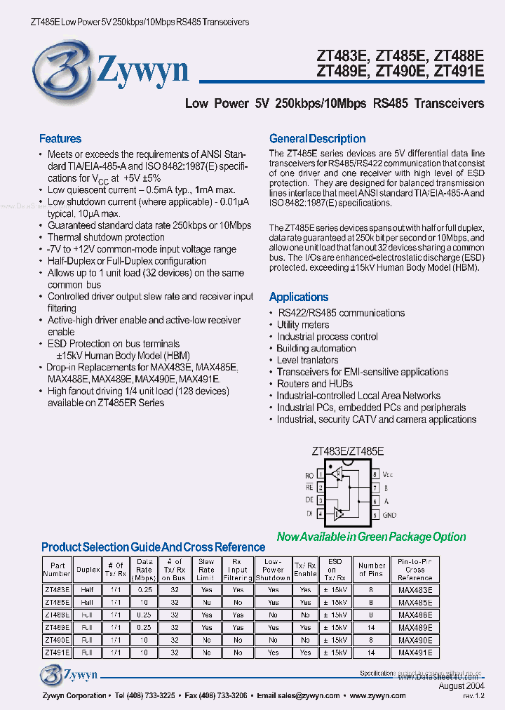 ZT485E_1522240.PDF Datasheet