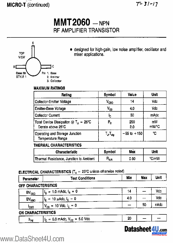 MMT2060_1522326.PDF Datasheet