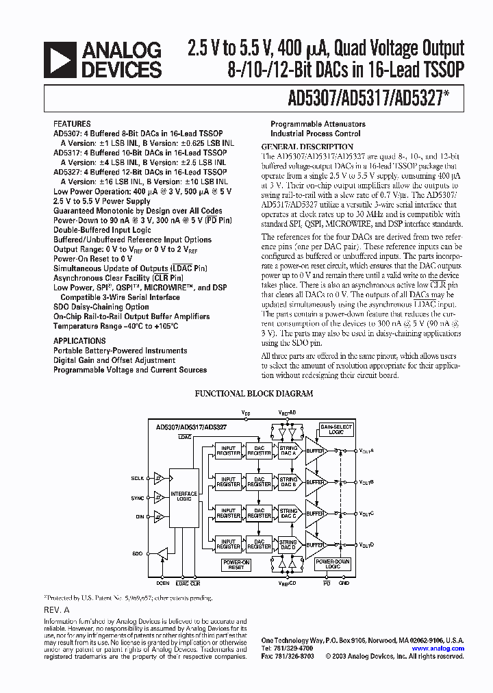 AD5307ARU_1522629.PDF Datasheet