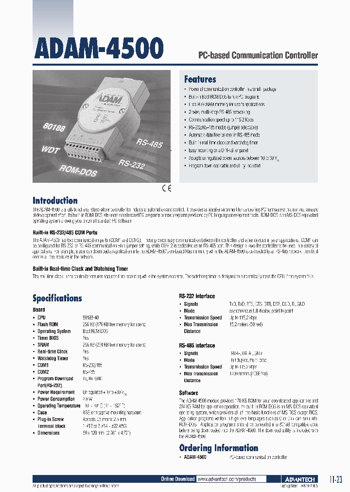 ADAM-4500_1525159.PDF Datasheet
