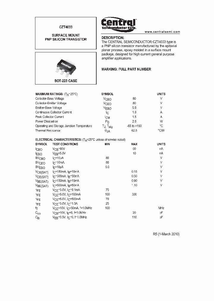 CZT403310_1525974.PDF Datasheet
