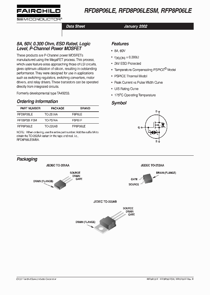 RFD8P06LE_1530483.PDF Datasheet