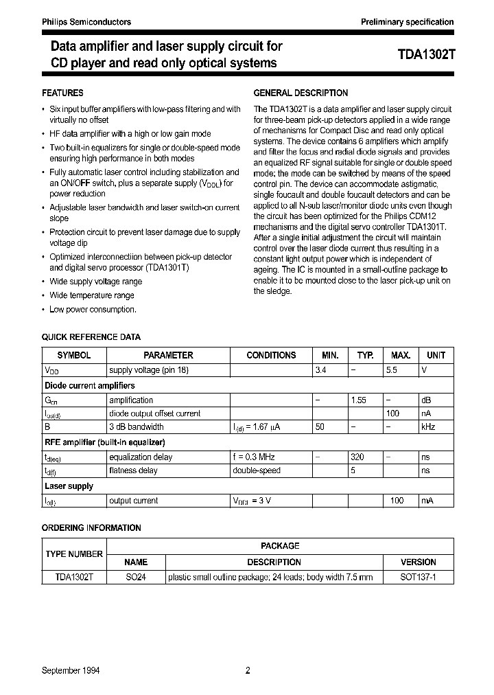 TDA1302TN1_1530747.PDF Datasheet