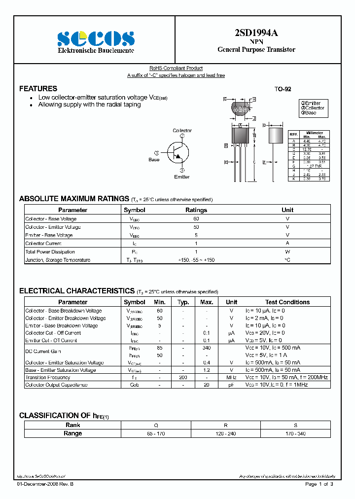 2SD1994A_1531283.PDF Datasheet