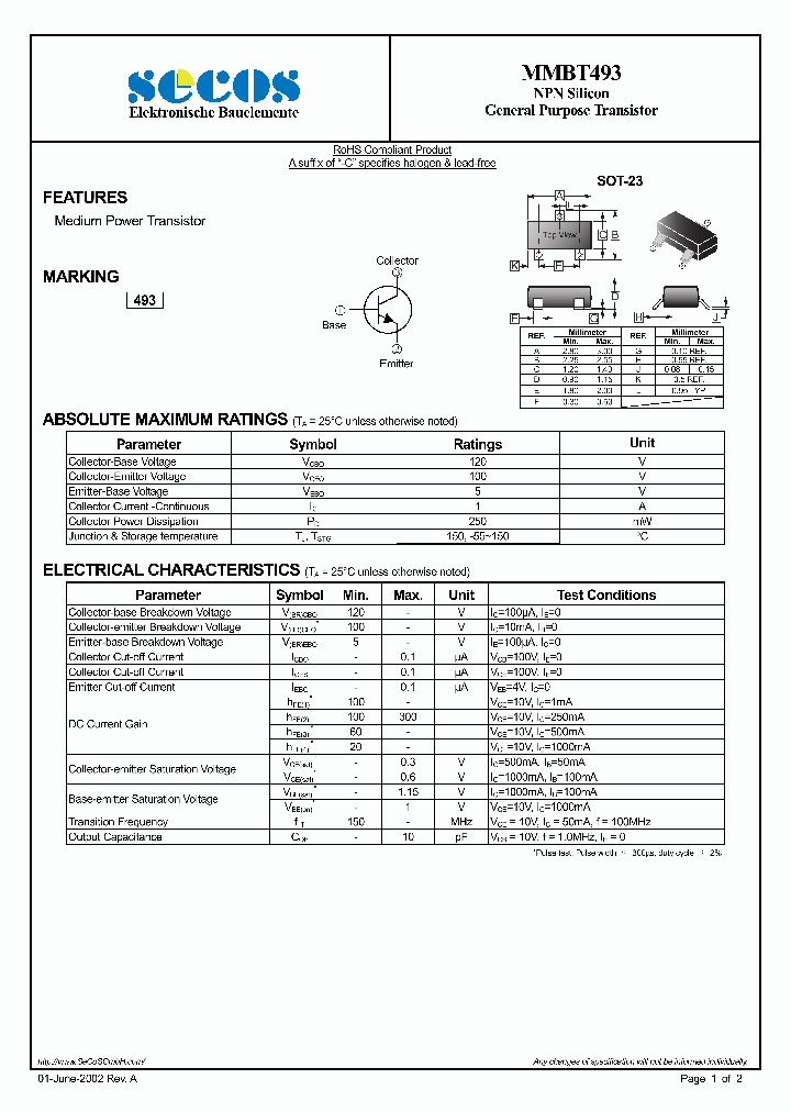 MMBT493_1539850.PDF Datasheet