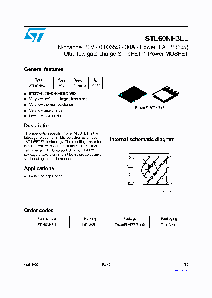 STL60NH3LL_1545532.PDF Datasheet