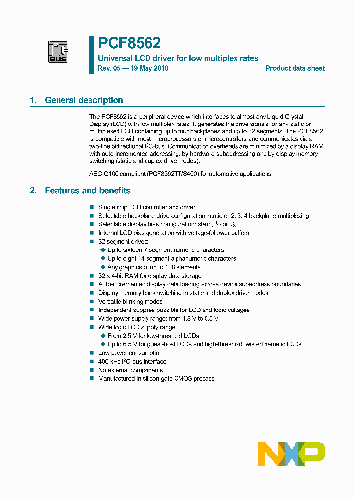 PCF8562TT2518_863274.PDF Datasheet