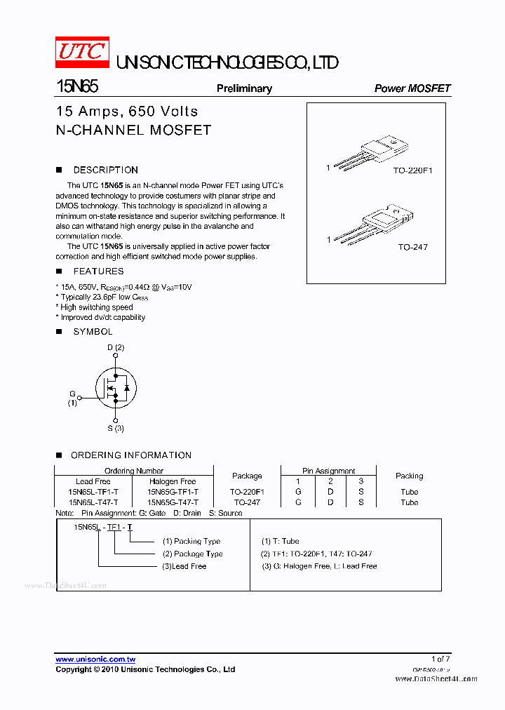 15N65_1546057.PDF Datasheet