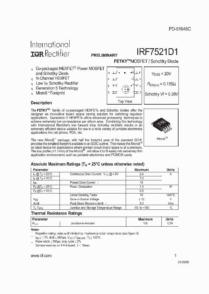 IRF7521D1_1550027.PDF Datasheet