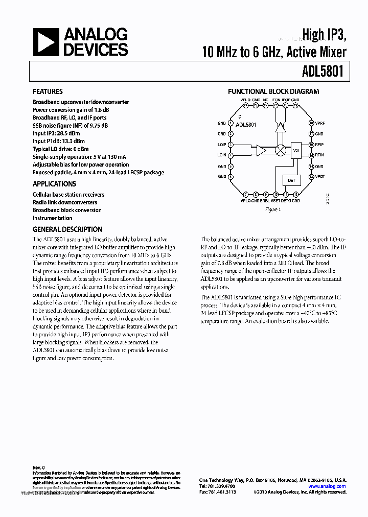 ADL5801_1549550.PDF Datasheet