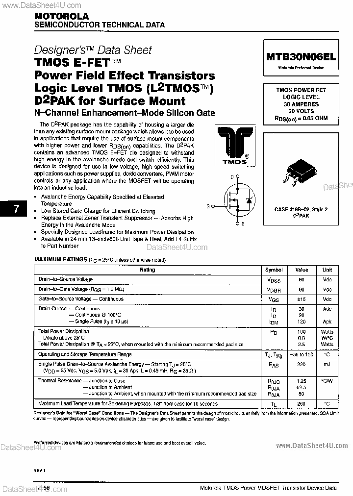MTB30N06EL_1556366.PDF Datasheet