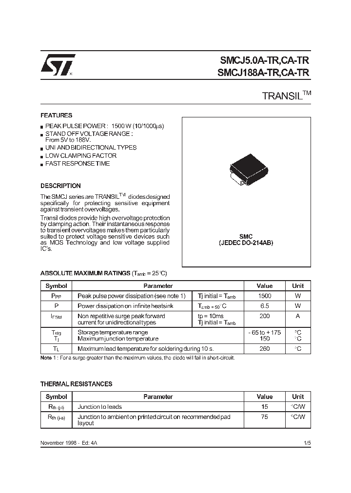 SMCJ33A-TR_869840.PDF Datasheet