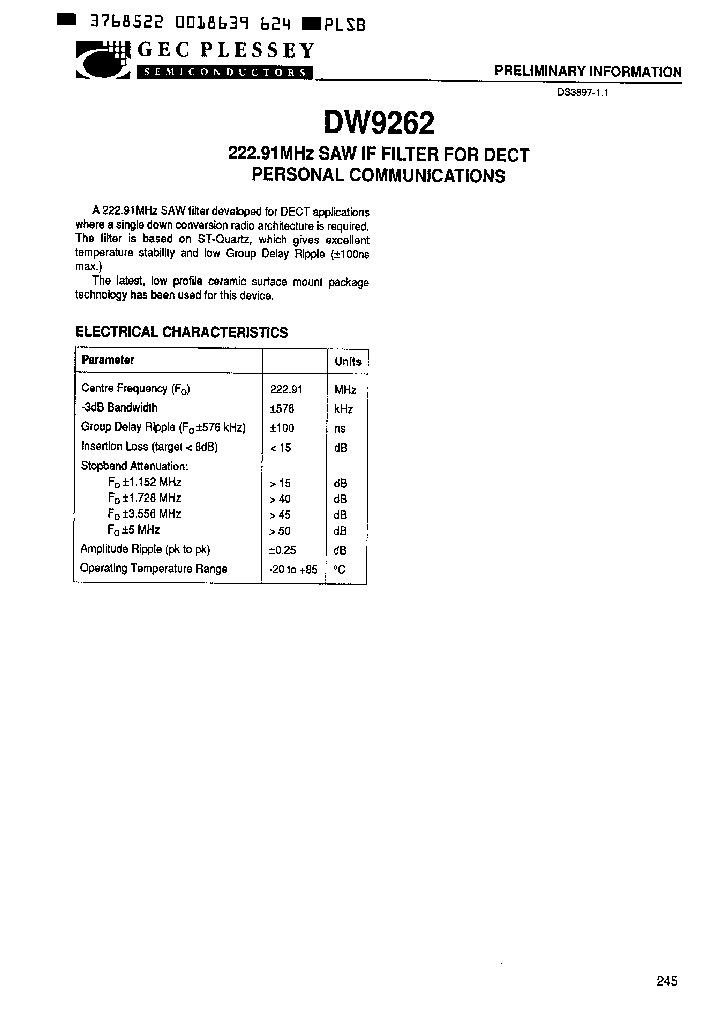 DW9262_871847.PDF Datasheet