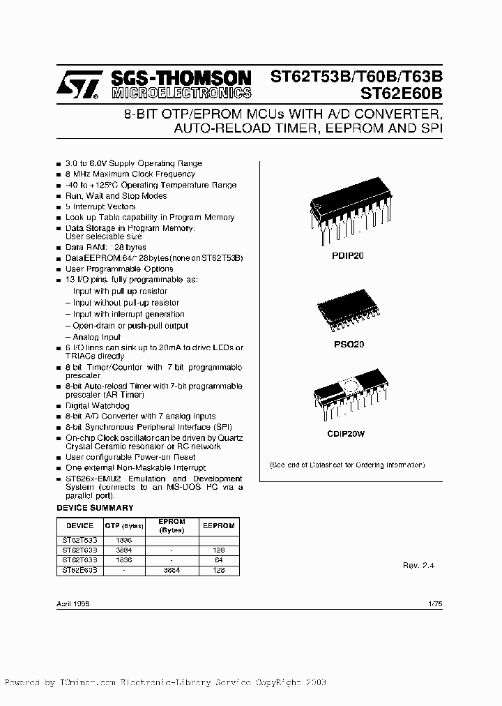 ST62T60BM6_872024.PDF Datasheet