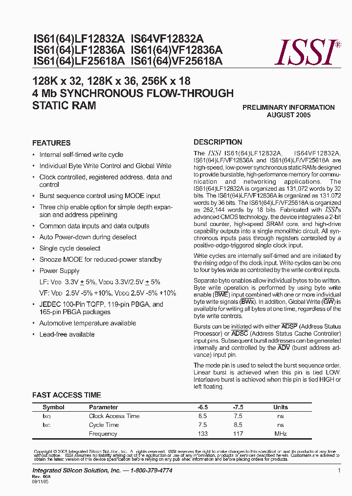 IS61LF12832A-65B3_873759.PDF Datasheet