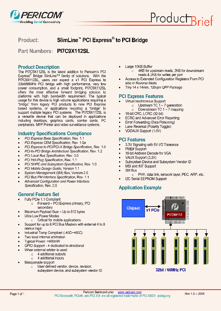PI7C9X112SLFDE_871682.PDF Datasheet