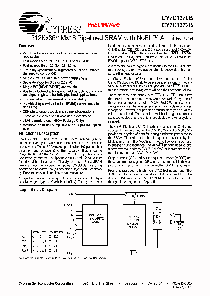 CY7C1372B-133AC_874203.PDF Datasheet