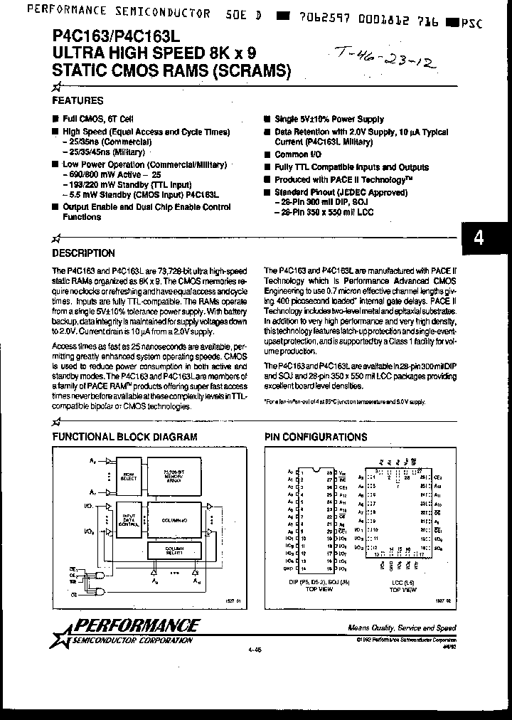 P4C163L-45DMB_876057.PDF Datasheet