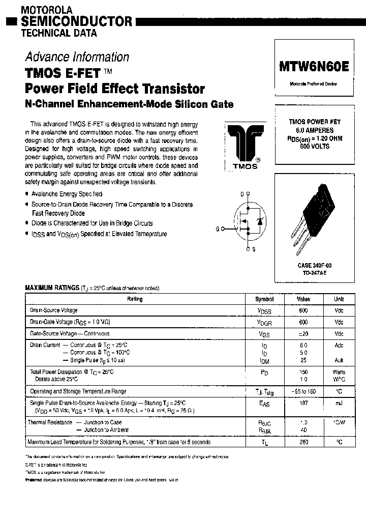 MTW6N60E_1562434.PDF Datasheet