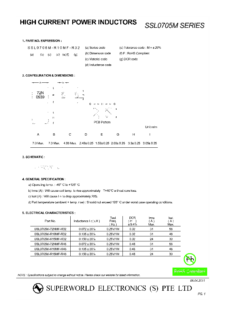 SSL0705M-72NMF-R32_1565104.PDF Datasheet