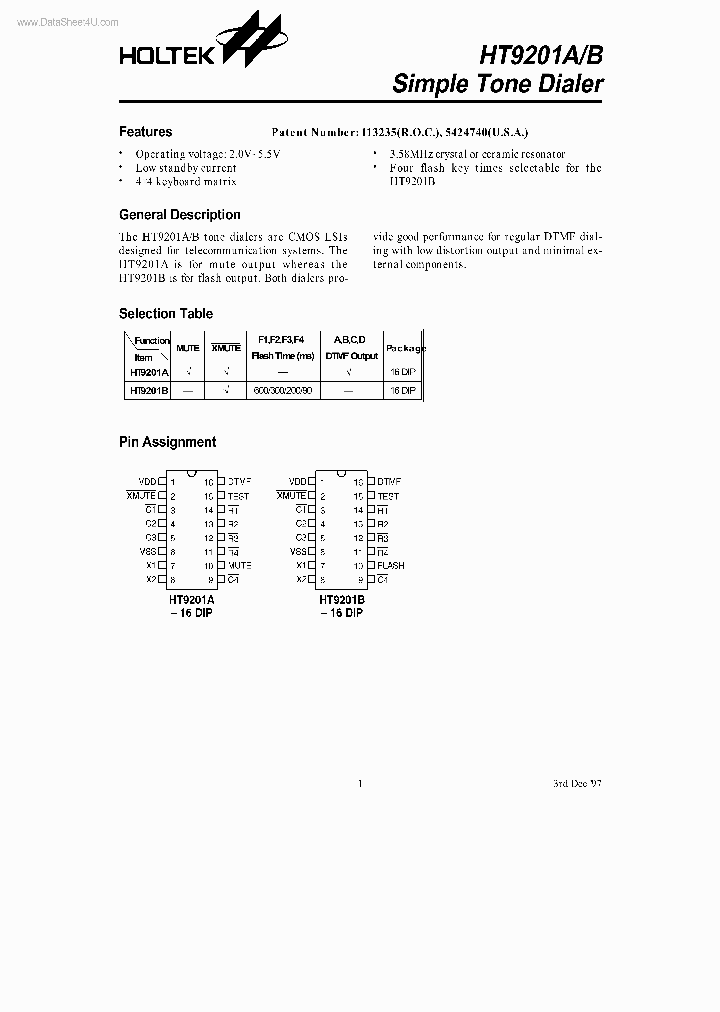 HT9201A_1560414.PDF Datasheet