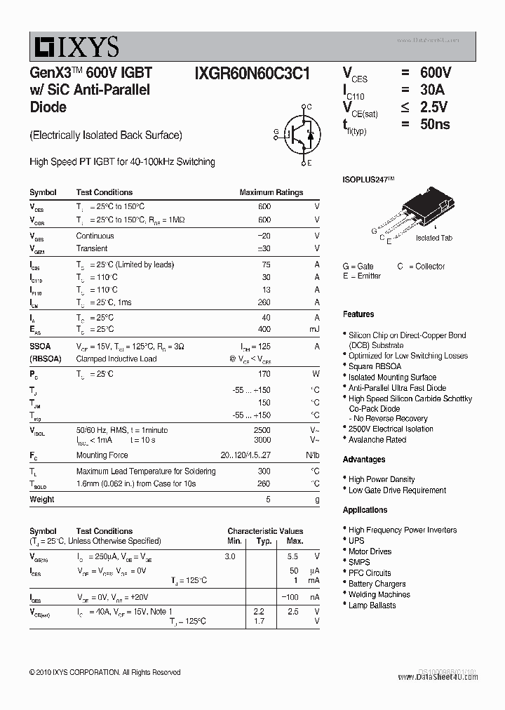 IXGR60N60C3C1_1567544.PDF Datasheet