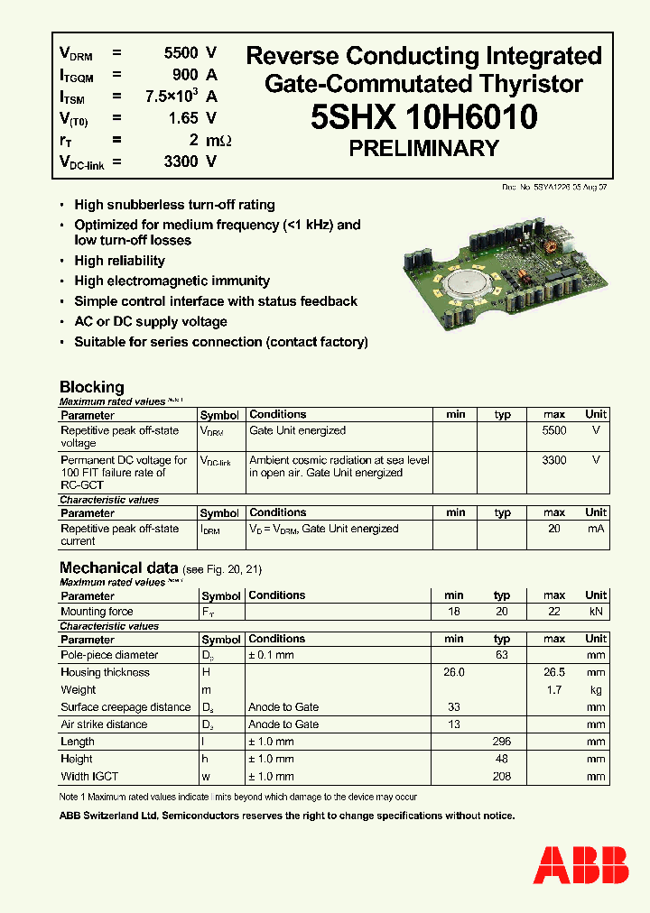 5SHX10H6010_1574749.PDF Datasheet